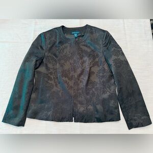 Karen Scott Women's Black Floral Blazer, size 16